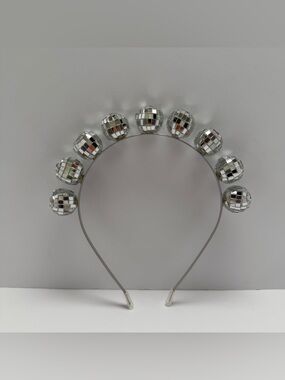 Silver Disco Ball Headband for Women